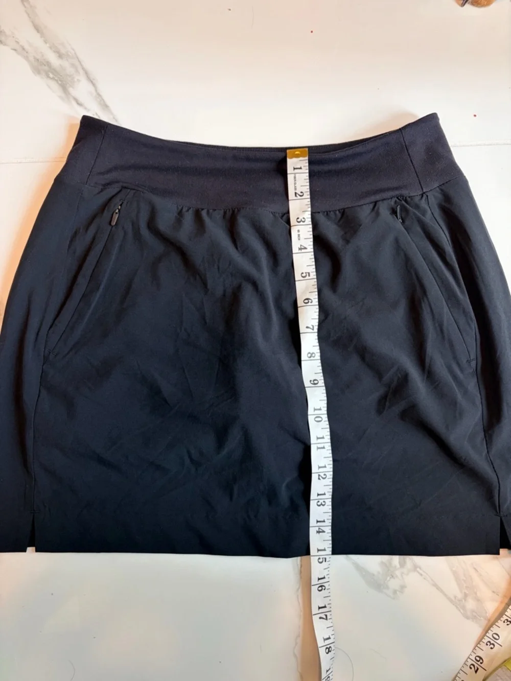 NWOT Athleta Women's Black Active Skort with Zipper Pockets - Picture 3 of 5